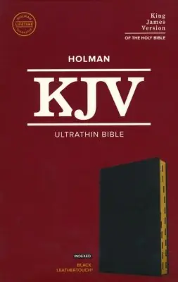 KJV Ultrathin Bible black leathertouch INDEXED 9-point type — Christian Superstore New Zealand Order Now