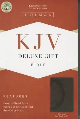 Bargain KJV Deluxe Gift Bible charcoal leathertouch — Christian Superstore New Zealand
