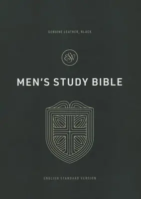 ESV Men's Study Bible black genuine leather. 8 point font — Christian Superstore New Zealand Best Seller