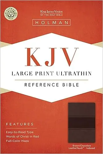 KJV Large Print Ultrathin Reference Bible Brown/Chocolate Leathertouch — Christian Superstore New Zealand Time-Limited
