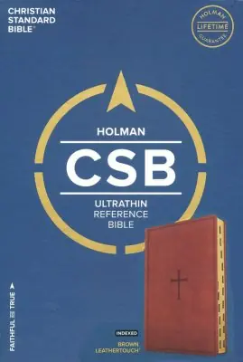 Hassle-Free Returns CSB Ultrathin Reference Bible Brown Leathertouch INDEXED. 8-point text — Christian Superstore New Zealand